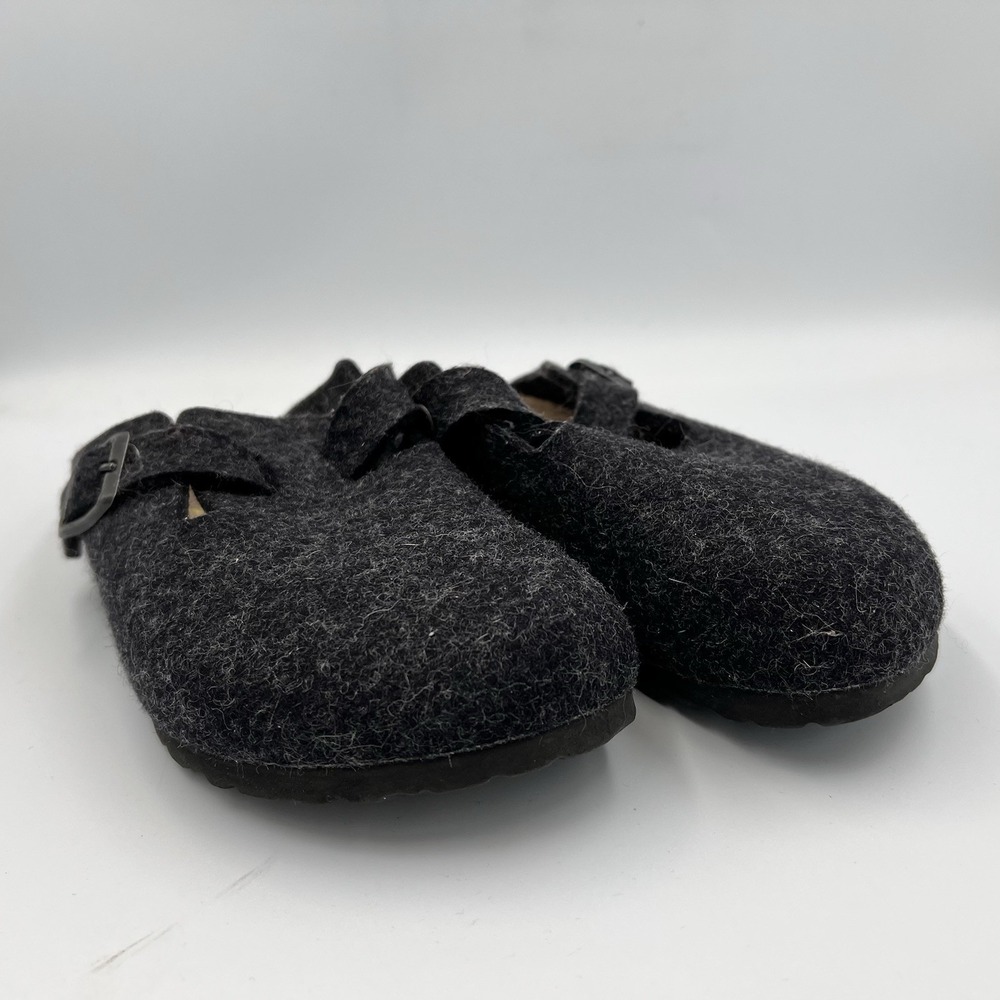 Birkenstock Boston Wool Felt Clog Grey Women's Size 35 US 4-4.5 Slip On Shoes
